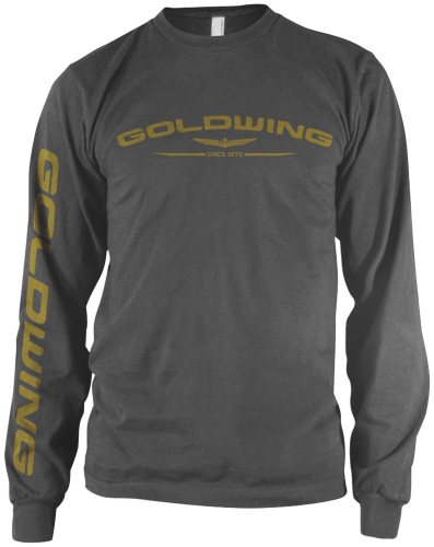 Honda Collection - Honda Collection Gold Wing Corporate Long Sleeve T-Shirt - 54-7168 - Charcoal - Medium