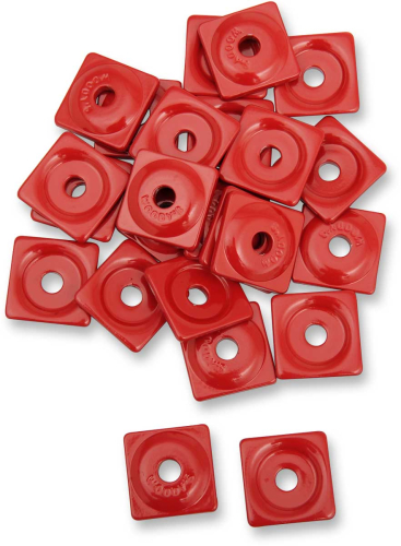 Woodys - Woodys Square Digger Aluminum Support Plates - 5/16in. - Red (48pk.) - ASW2-3790-48