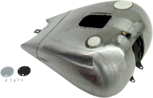 Drag Specialties - Drag Specialties Dash Style One-Piece Gas Tank w/ Fuel Gauge Bung & Single Screw-In Cap - 2in. Extended - 011864BX46