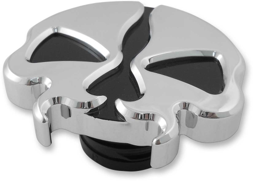 Drag Specialties - Drag Specialties Split Skull Gas Cap - Non-Vented - Chrome - 0703-0787