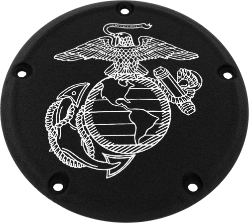 Custom Engraving LTD - Custom Engraving LTD Patriotic Derby Cover for Marine Ega - Black TC - MAR08-12BG