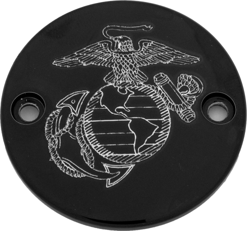 Custom Engraving LTD - Custom Engraving LTD Patriotic Points Cover for Marine Ega - Black - M8 - MAR08-63BG