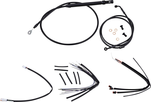 Burly Brand - Burly Brand Handlebar Cable/Line Install Kits - Black - B30-1248