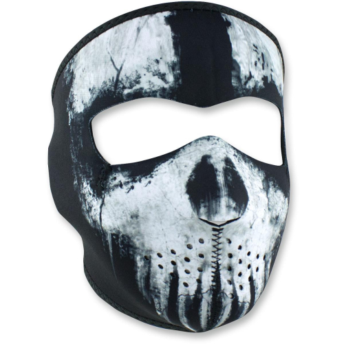 Zan Headgear - Zan Headgear Full Face Mask - WNFM409 - Skull Ghost - OSFM