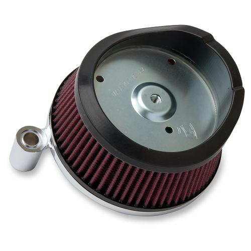 Arlen Ness - Arlen Ness Big Sucker Stage I Air Filter Kit for OEM Cover - Plain Backing Plate - Red Filter - 18-440