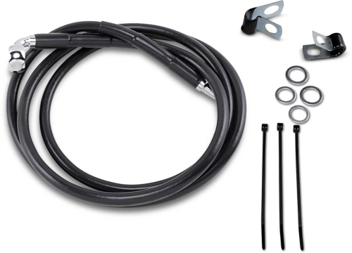 Drag Specialties - Drag Specialties Extended Stainless Steel Front Brake Line Kit - Black Vinyl Coated - 52 7/8in. - 640115-6BLK