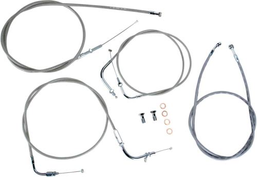 Baron Custom Accessories - Baron Custom Accessories Stainless Cable and Line Kit (+16in.) - BA-8014KT-16