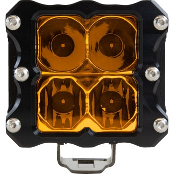 Heretic Studio - Heretic Studio 6-Series Quattro Combination Spot/Flood Light - Black with Amber Lens - 52215