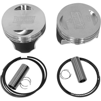 Revolution Performance - Revolution Performance Big Bore Piston Kit (100in. Flat Top) Bore 3-7/8in. - Stroke 4-1/4in. - 9.5:1 Compression - RP301-214W