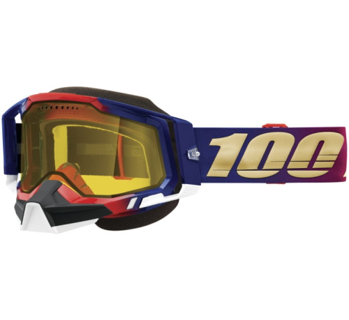 100% - 100% Racecraft 2 Snow Goggles - 50122-608-05 - United / Yellow Lens - OSFM