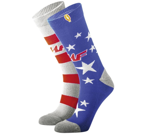 FMF Racing - FMF Racing Stars and Strapes Socks - SP22194906 - Navy - OSFM