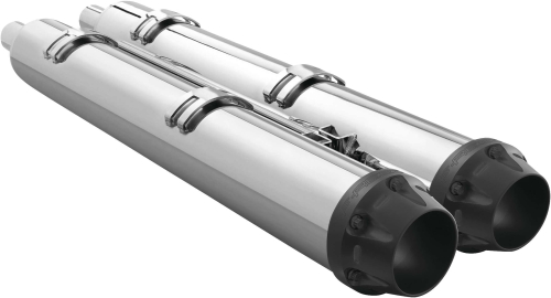 Freedom Performance - Freedom Performance American Outlaw Slip-on Mufflers for Indian - Chrome/Pitch Black Tip - IN00239