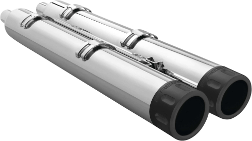 Freedom Performance - Freedom Performance 4in Eagle Slip-on Mufflers for Indian - Chrome/Pitch Black Tip - IN00236