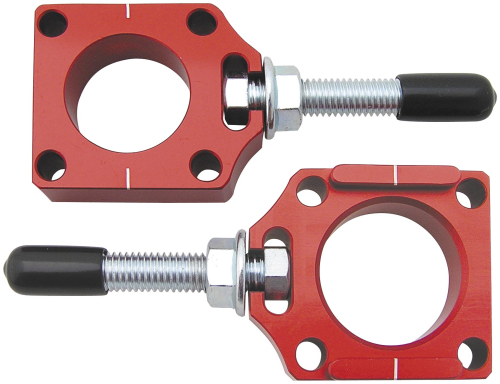Bolt MC Hardware - Bolt MC Hardware Chain Adjuster Block - Red - 2009-CHAD-CR.RD