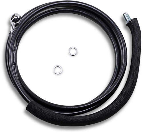 Drag Specialties - Drag Specialties Black Vinyl Coated Hydraulic Clutch Line - +4in. - 0661-0040