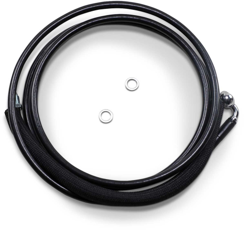 Drag Specialties - Drag Specialties Black Vinyl Coated Hydraulic Clutch Line - +8in. - 0661-0030