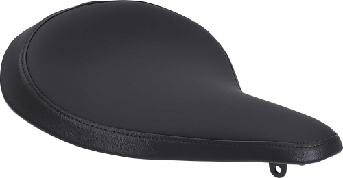 Drag Specialties - Drag Specialties Large Spring Solo Seat - Black Solar-Reflective Leather, Smooth with Carpeted Bottom - 0806-0052