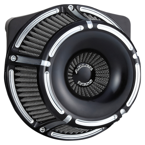 Arlen Ness - Arlen Ness Inverted Series Air Cleaner Kit - Slot Track - Black Anodized - 18-915