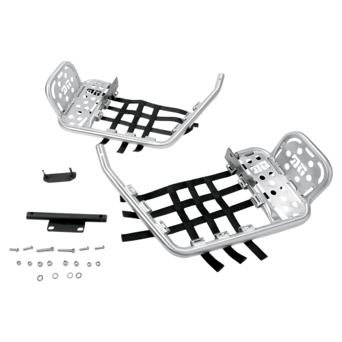 DG Performance - DG Performance HG Alloy Series Nerf Bars - Silver Bar - Black Web - 607-4170