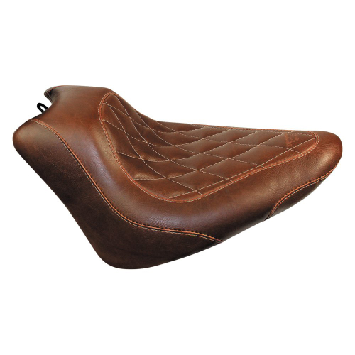 Mustang - Mustang Wide Tripper Solo Seat - Diamond Stitch - Brown - 76766