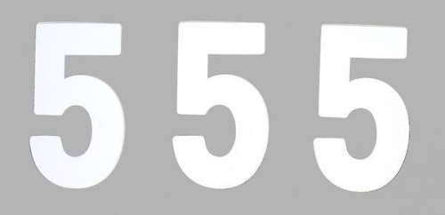 Factory Effex - Factory Effex Mini Pro Number 4in. - No.5 - White - FX04-2565