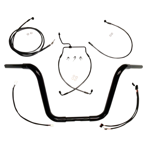 Magnum - Magnum 14in. Bagger Bar Kit for 1 1/4in. Caliber Handlebar Installation Kit - Black - 48884-214