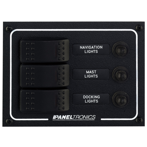Paneltronics - Paneltronics Waterproof DC 3 Position Lighted Rocker & CB