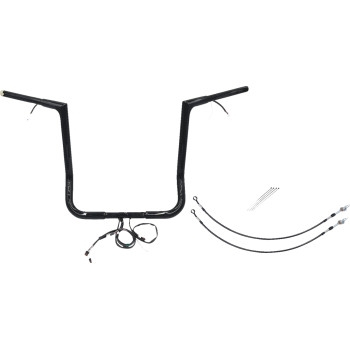 Fat Baggers, Inc. - Fat Baggers, Inc. 1-1/4in. Plug and Play EZ Install Flat Top Handlebar Kit - Black - 702216-B