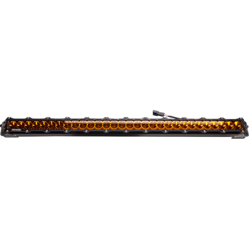 Heretic Studio - Heretic Studio 6-Series Light Bar - 30in. (34in. x 2in. x 1.5in.) - Black Flood Light with Amber Lens - 53007