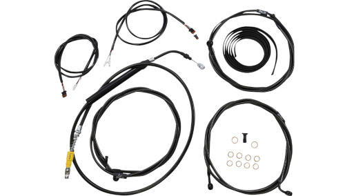 LA Choppers - LA Choppers Complete Plug and Play Cable Kit - 18in.-20in. - ABS - Midnight - LA-8058KT3-19M