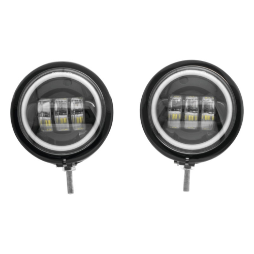 Namz - Namz Full Halo Passing Lamps without Brackets - Black/Black - LLC-PL-FHBB
