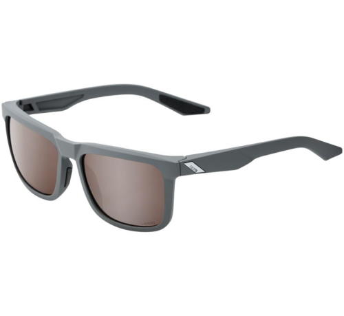 100% - 100% Blake Sunglasses - 60028-00008 - Soft Tact Cool Gray / Crimson Silver Lens - OSFM