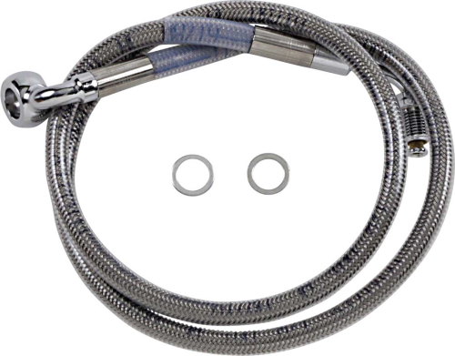 Drag Specialties - Drag Specialties Extended Stainless Steel Front Brake Line Kit - Clear Coated - 31-1/2in. - 1741-5805