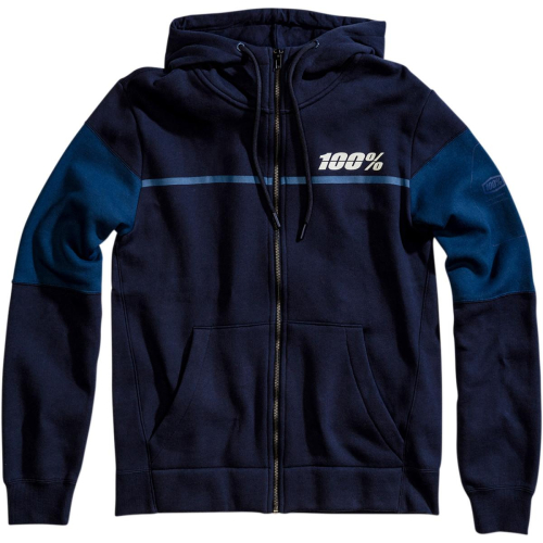 100% - 100% Emissary Fleece Zip Hoodie - 36029-015-12 - Navy - Large