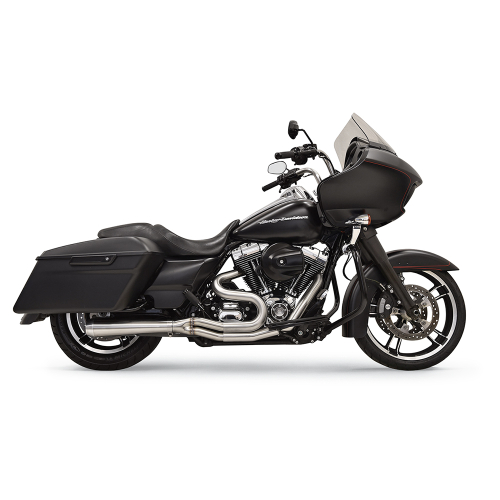 Bassani Manufacturing - Bassani Manufacturing Short Road Rage III Stainless 2-Into-1 Exhaust System - 4-1/8in. Megaphone - 1F32SS