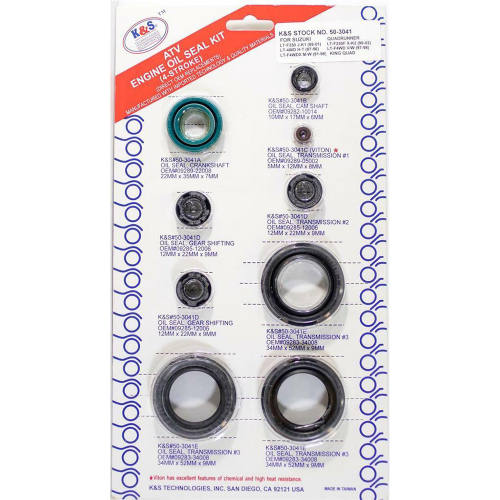 K&S Technologies - K&S Technologies Engine Oil Seal Kit - 50-3041