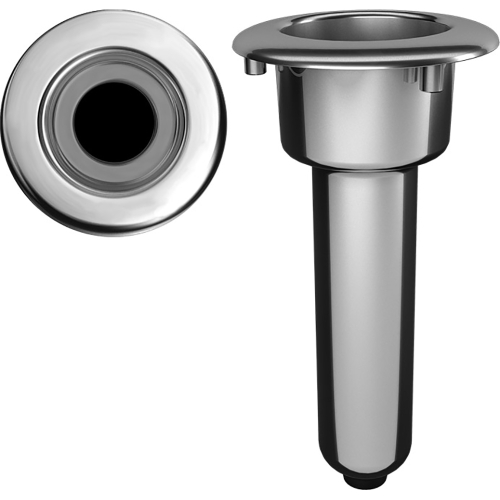 Mate Series - Mate Series Elite Screwless Stainless Steel 0&deg; Rod &amp; Cup Holder - Drain - Round Top