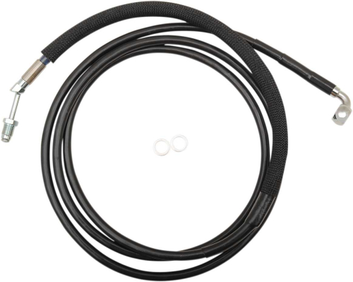 Drag Specialties - Drag Specialties Black Vinyl Coated Hydraulic Clutch Line - +6in. - 0661-0028