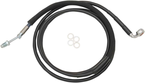 Drag Specialties - Drag Specialties Black Vinyl Coated Hydraulic Clutch Line - Stock Length - 0661-0022