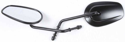 HardDrive - HardDrive OEM Style Tapered Mirrors with Long Stem - Black - 18-500BK