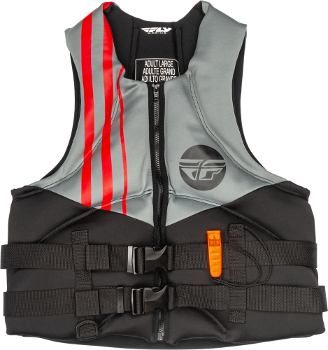 Fly Racing - Fly Racing Neoprene Flotation Vest - 221-30400L - Black/Gray/Red - Large