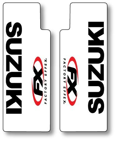 Factory Effex - Factory Effex Clear Upper Fork Graphics - Suzuki - Black - FX08-38404