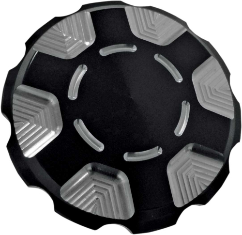 Joker Machine - Joker Machine Serrated Billet Gas Cap - Techno - Black Anodized - 10-443B