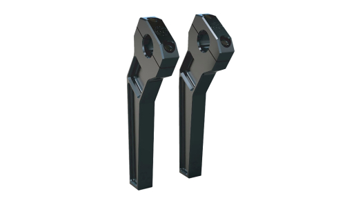 Todds Cycle - Todds Cycle 1-1/8in. Pullback Handlebar Riser Kit - 8in. Rise - Black - TD-R22-08B