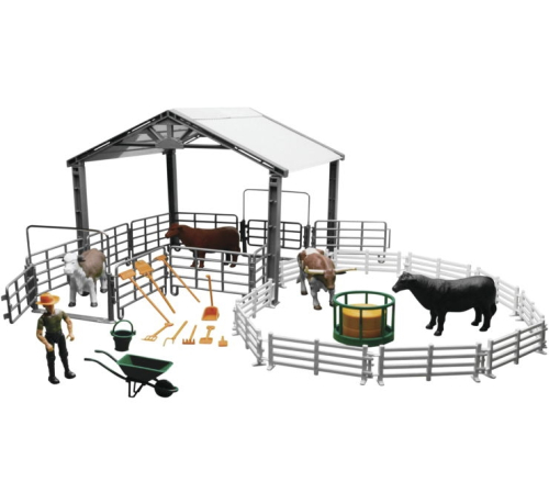 New Ray Toys - New Ray Toys Country Life Playset - Stock Pen with Tools and Cows - SS-05135