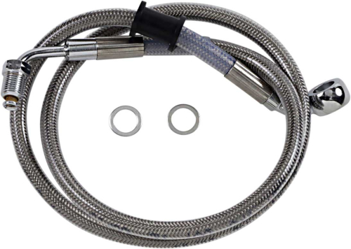 Drag Specialties - Drag Specialties Extended Stainless Steel Front Brake Line Kit - Clear Coated - 31-1/4in. - 1741-5816