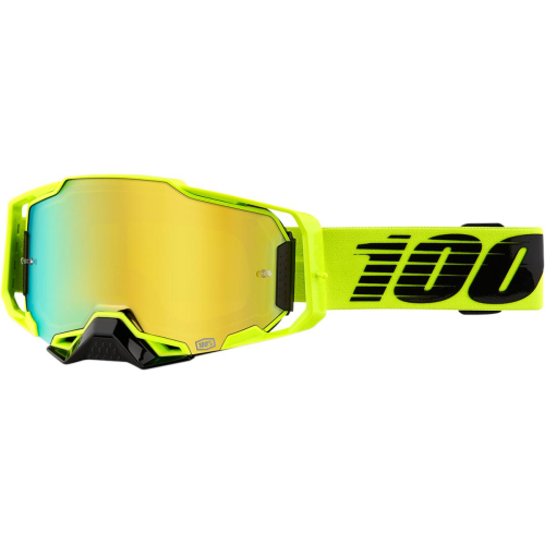 100% - 100% Armega Nuclear Citrus Goggles - 50710-356-02 - Nuclear Citrus/Yellow/Black / Gold Mirror Lens - OSFM