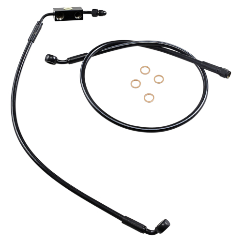 Magnum - Magnum Black Coated XR Stainless Front Brakeline Kit with Black Fittings - 29in. Total Length - SBB1325-29