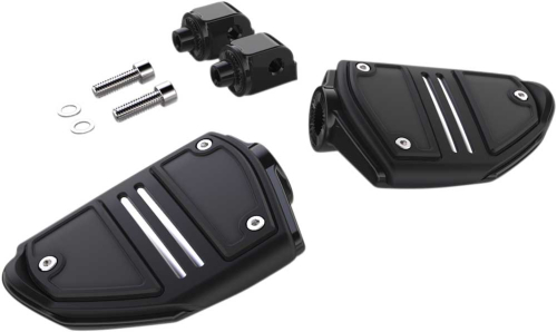 Ciro - Ciro Twin Rail Footrests with M-Eight Softail Driver Mounts - Black - 61426