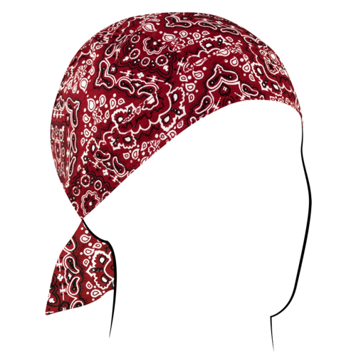 Zan Headgear - Zan Headgear Flydanna Headwrap - Z106 - Paisley Red - OSFM